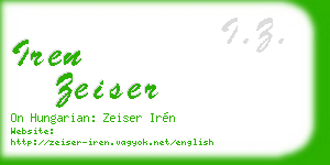 iren zeiser business card